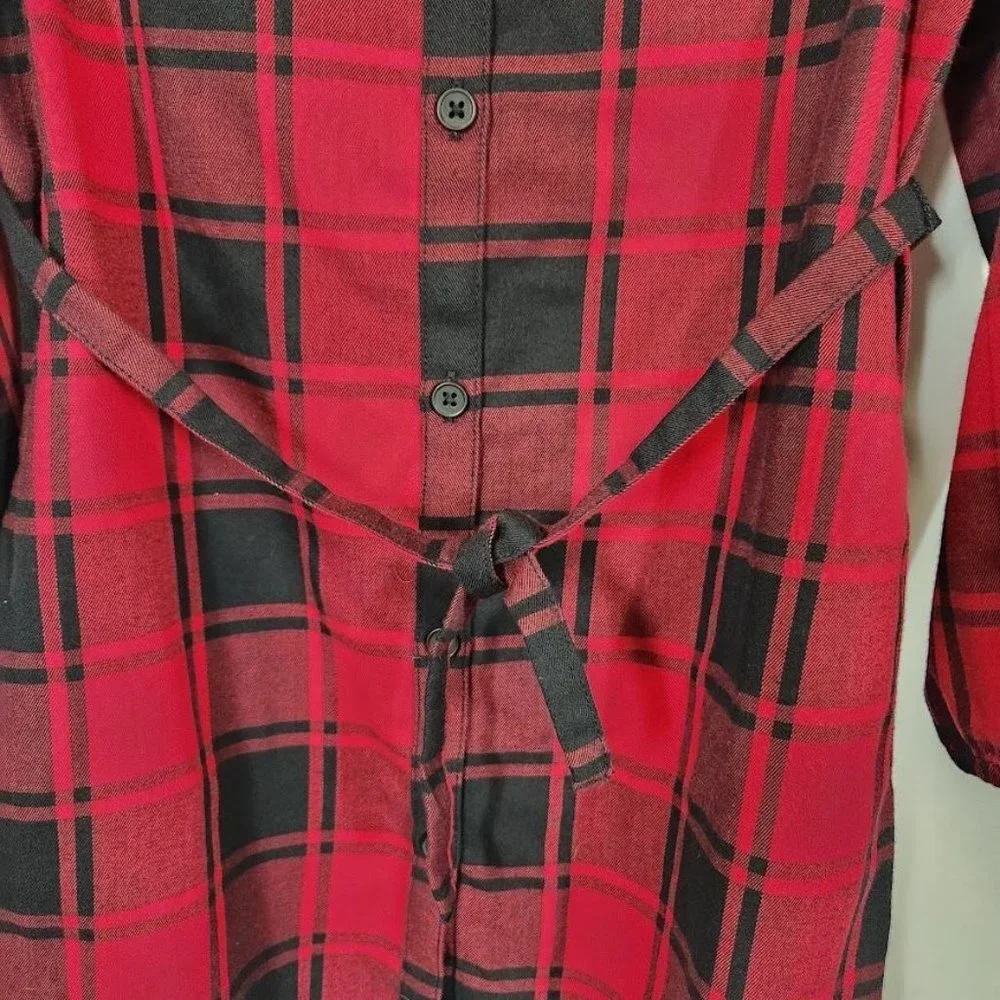 The Children's Place Girls Buffalo Plaid Shirt Dress‎ in Red - Size Small (5/6)